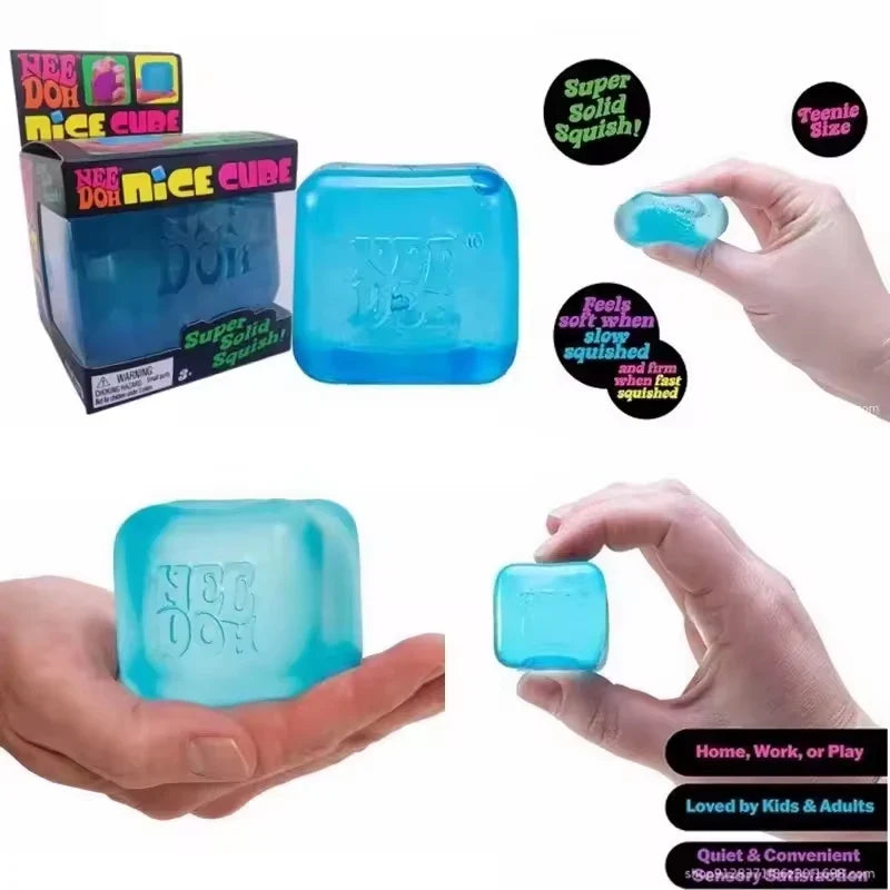 NeeDoh Cube Squishy Toy – Sensory Stress Relief Fidget