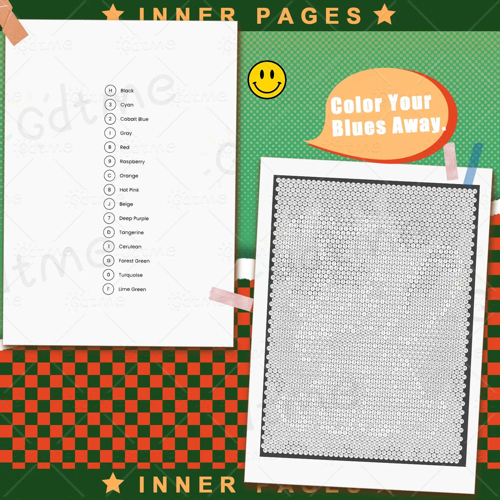 Color-By-Number Mosaics Pixel Art Coloring Book