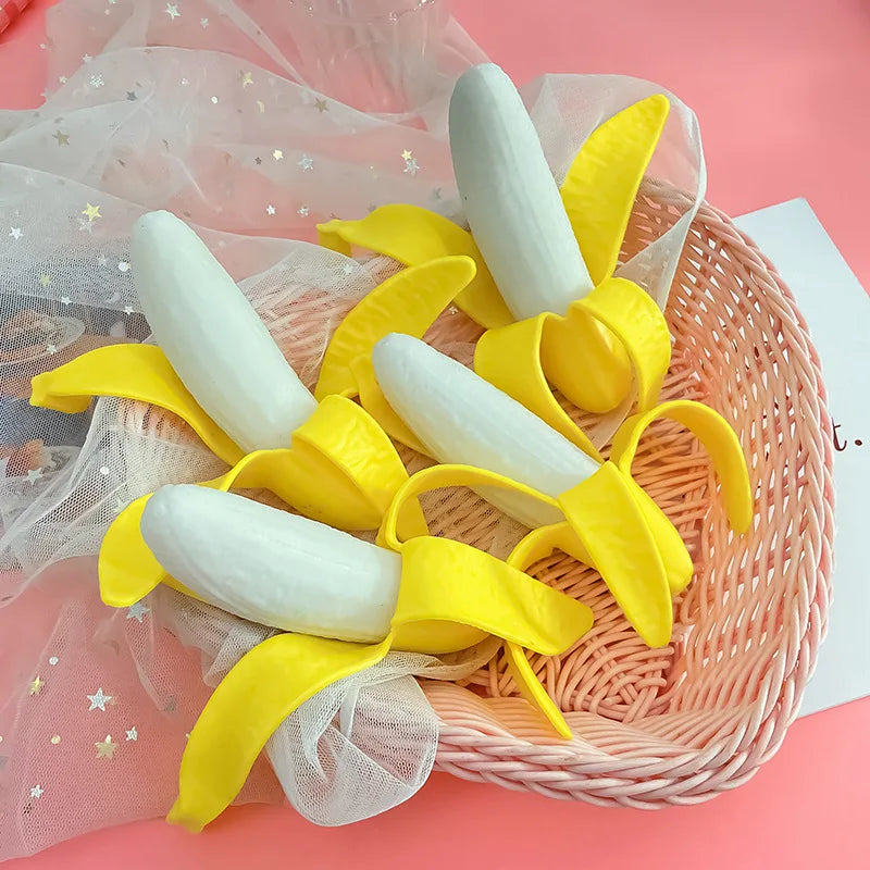 Fruit Squishy Stress Balls | Slow Rising Banana Fidget Toy
