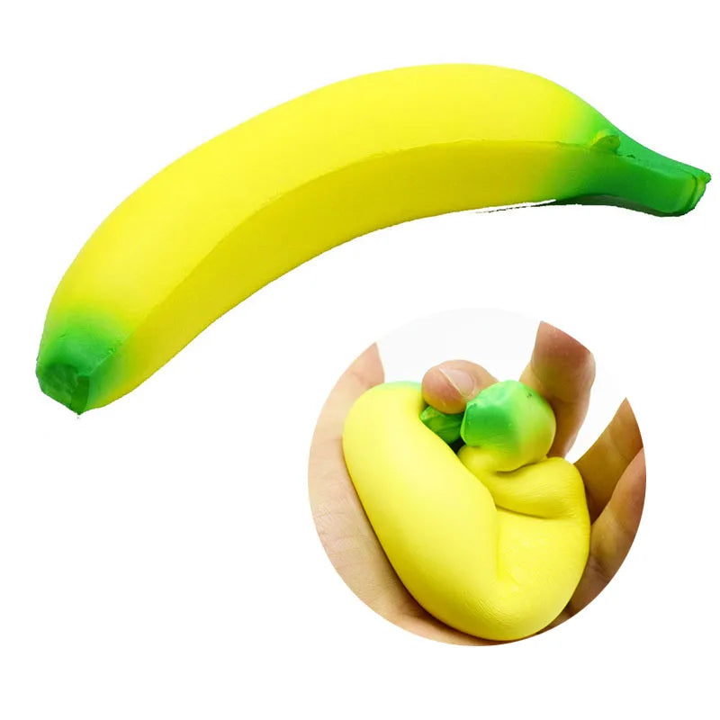 Jumbo Squishy Banana Stress Toy | Slow Rising Anti-Stress Fruit Squeeze