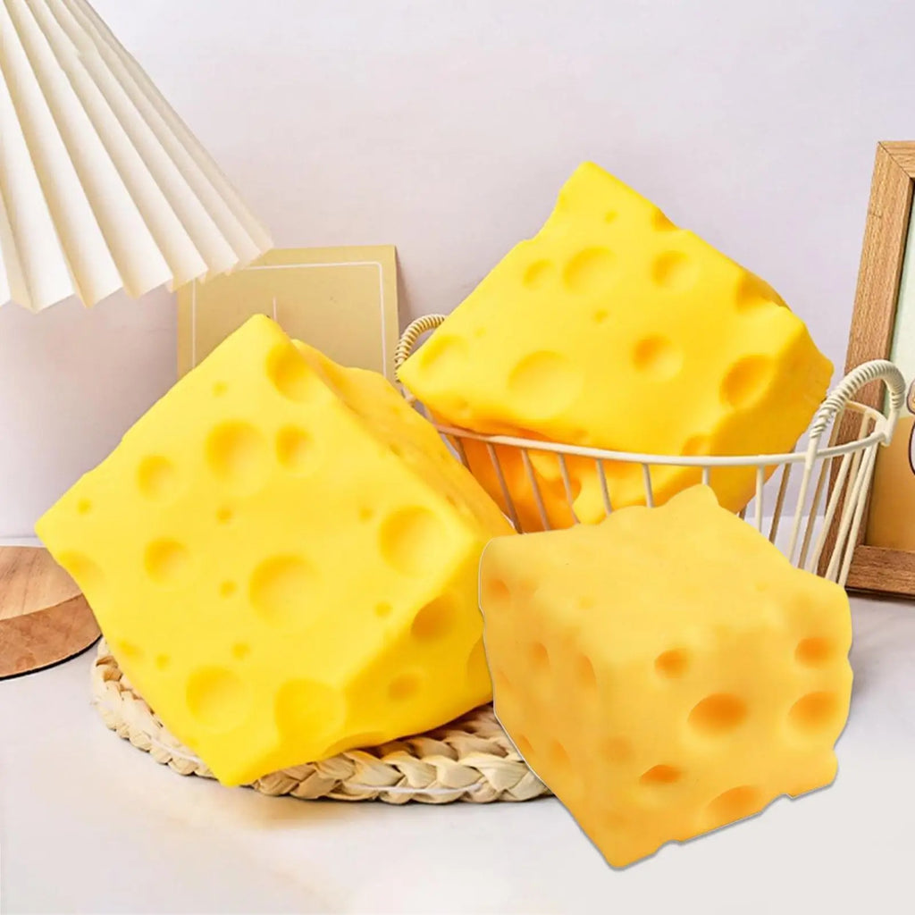 Squishy Cheese Cube Fidget Toy | Slow Rebound Stress Relief Sensory Toy